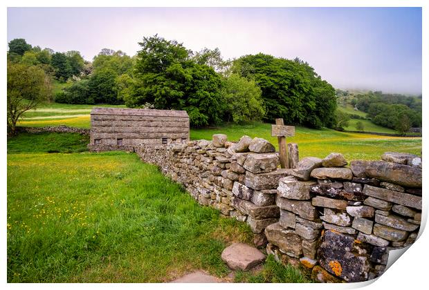 Dry Stone Walling: Muker Swaledale Print by Tim Hill