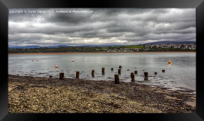 Moody Menai Framed Print by Derek Daniel