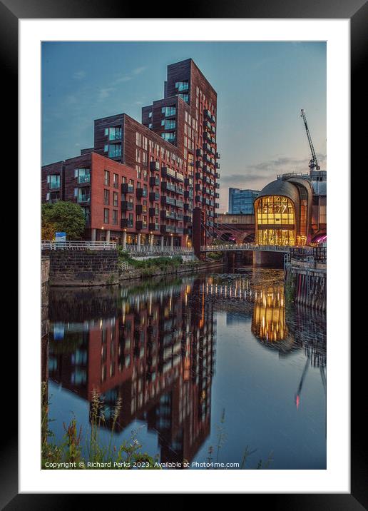 Leeds Railway Station in Reflection Framed Mounted Print by Richard Perks