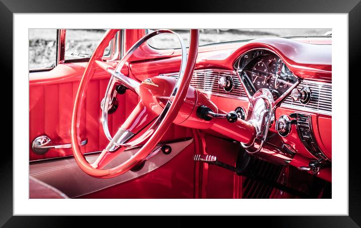 Red and Chrome Heaven Framed Mounted Print by David Jeffery