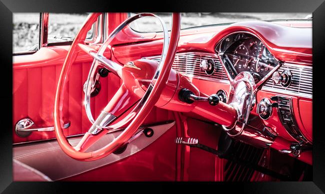 Red and Chrome Heaven Framed Print by David Jeffery