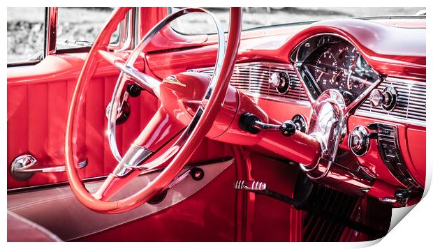 Red and Chrome Heaven Print by David Jeffery