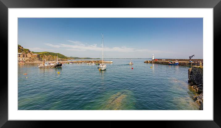 Mevagissey Harbour View Framed Mounted Print by Malcolm McHugh