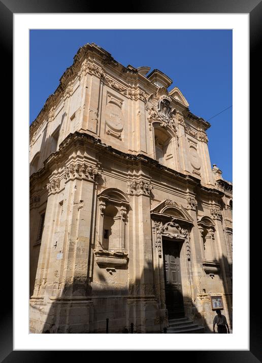 Church of St James in Valletta Framed Mounted Print by Artur Bogacki