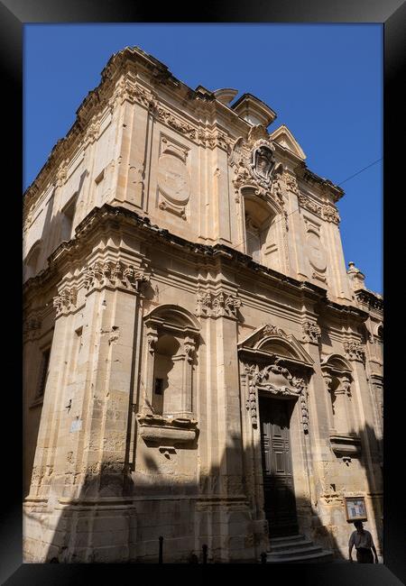 Church of St James in Valletta Framed Print by Artur Bogacki