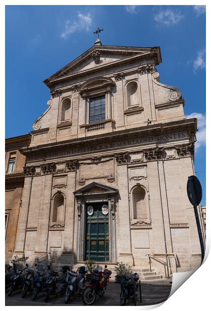 Santa Maria ai Monti Church in Rome Print by Artur Bogacki