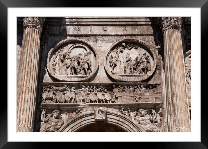 Arch of Constantine Reliefs Framed Mounted Print by Artur Bogacki