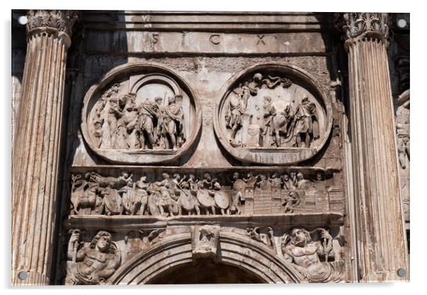 Arch of Constantine Reliefs Acrylic by Artur Bogacki