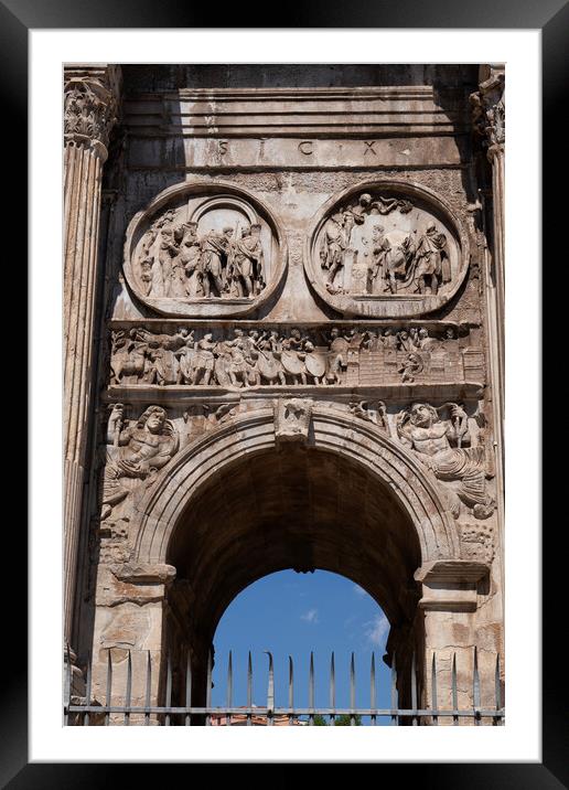 Arch of Constantine Details Framed Mounted Print by Artur Bogacki