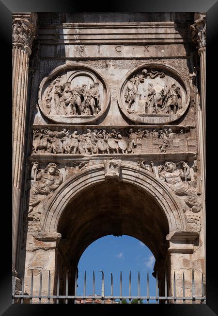Arch of Constantine Details Framed Print by Artur Bogacki