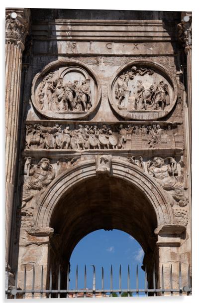 Arch of Constantine Details Acrylic by Artur Bogacki