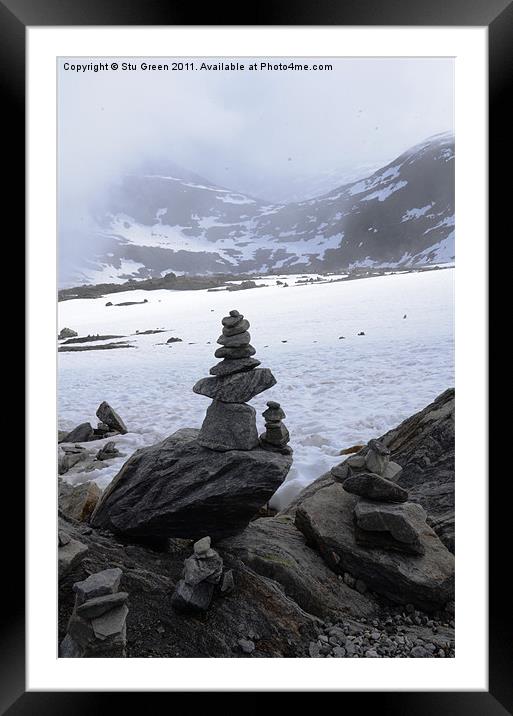 Norse Rock Formation Framed Mounted Print by Stu Green