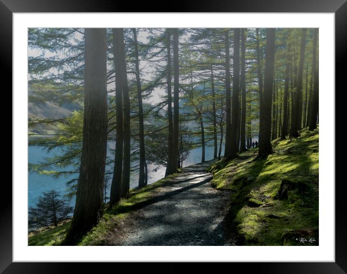 Buttermere Forest Path Framed Mounted Print by Kate Lake