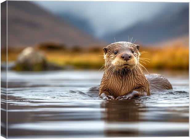 Scottish Otter Canvas Print by Steve Smith