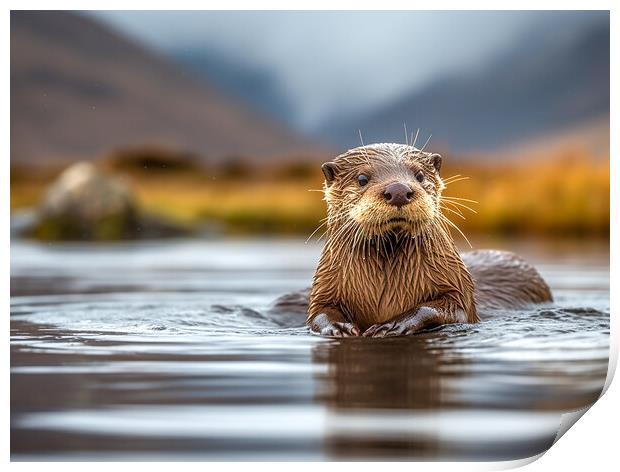 Scottish Otter Print by Steve Smith