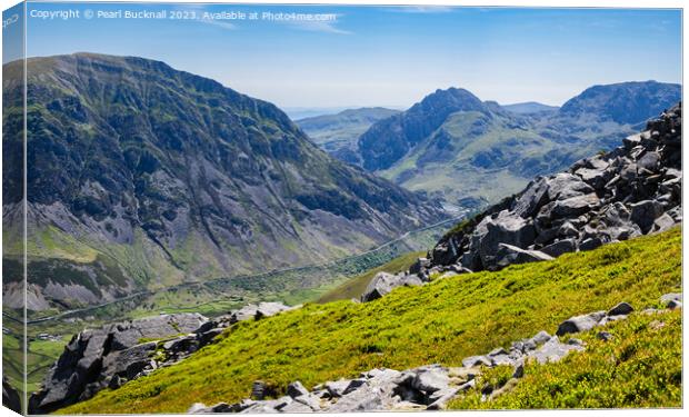 Snowdonia mountain landscape Canvas Print by Pearl Bucknall