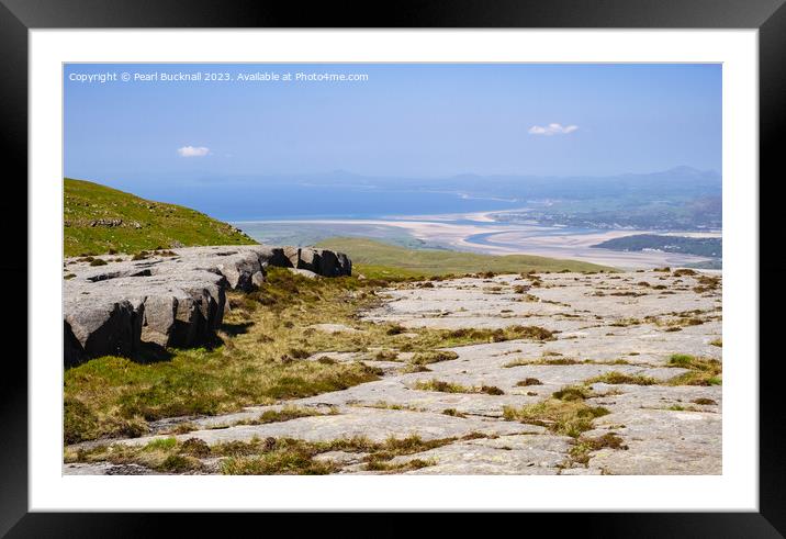 Cambrian Way to Coast Snowdonia Wales Framed Mounted Print by Pearl Bucknall