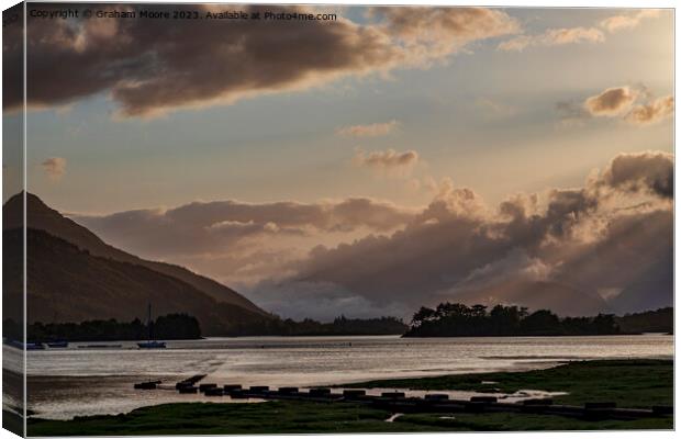 Loch Leven sunset Canvas Print by Graham Moore
