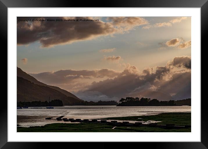 Loch Leven sunset Framed Mounted Print by Graham Moore