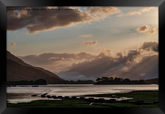Loch Leven sunset Framed Print by Graham Moore