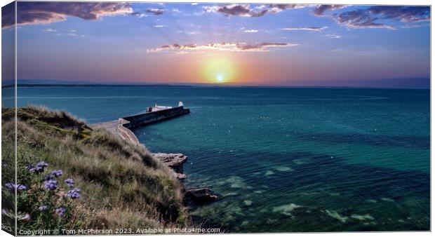 Tranquil Beauty of Burghead Bay Canvas Print by Tom McPherson