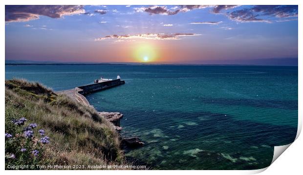 Tranquil Beauty of Burghead Bay Print by Tom McPherson