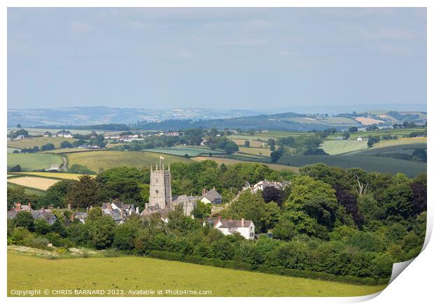 Drewsteington Parish Church Print by CHRIS BARNARD