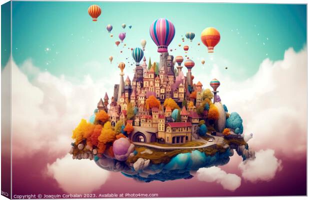 A dream world inside a bubble passing time, illust Canvas Print by Joaquin Corbalan