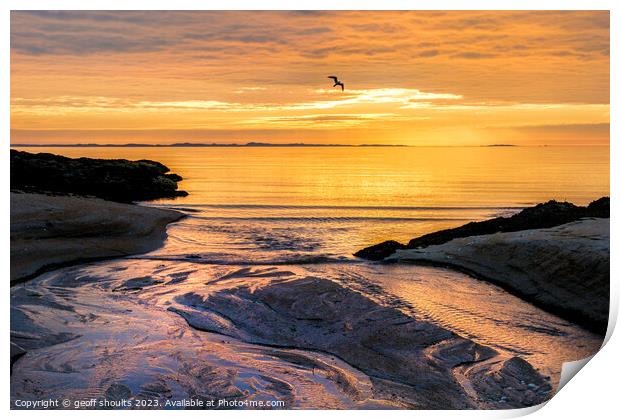 Mull sunset Print by geoff shoults
