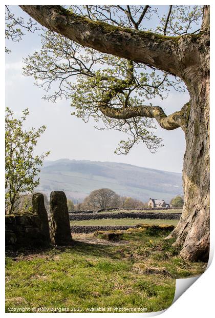 Enchanting Derbyshire: Curbar Edge Journey Print by Holly Burgess