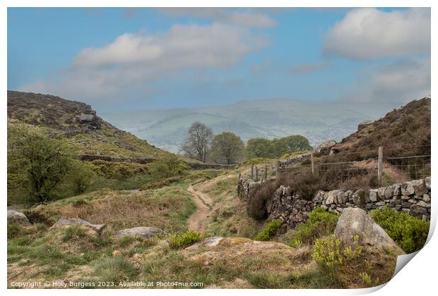 Enthralling Trek along Derbyshire's Curber Edge Print by Holly Burgess