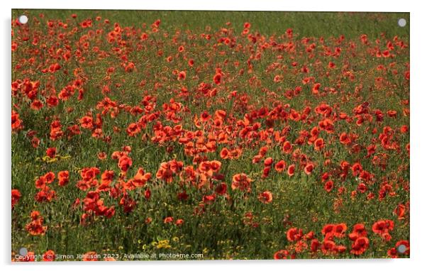 Outdoor field Acrylic by Simon Johnson