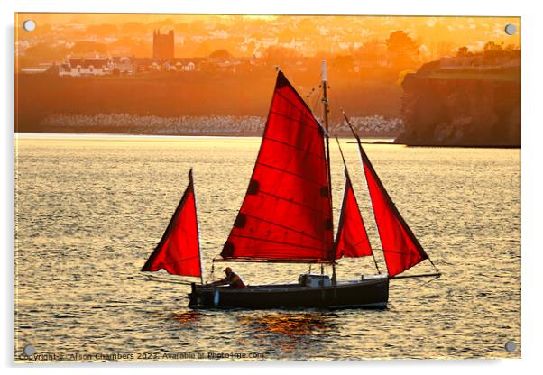 Torbay Boat Acrylic by Alison Chambers