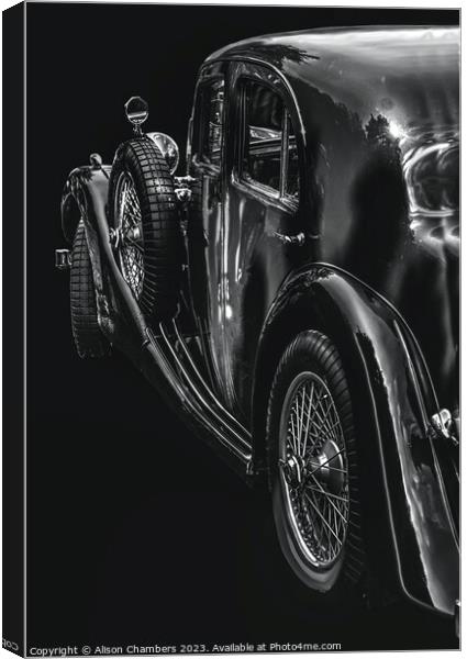 Classic MG Morris Car Canvas Print by Alison Chambers