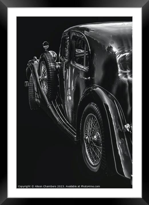 Classic MG Morris Car Framed Mounted Print by Alison Chambers
