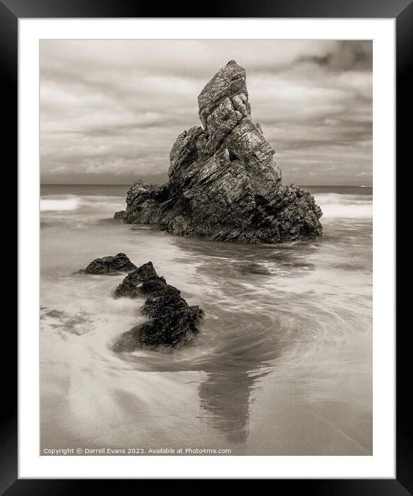 Stone and Sea Framed Mounted Print by Darrell Evans