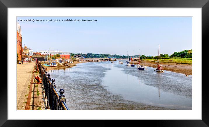 The Colne At Wivenhoe Framed Mounted Print by Peter F Hunt