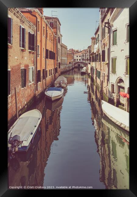 Water canal in Venice. Framed Print by Cristi Croitoru