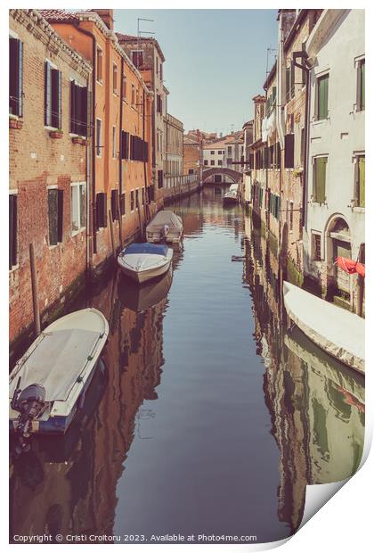 Water canal in Venice. Print by Cristi Croitoru