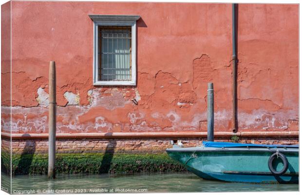 Boat in Venice. Canvas Print by Cristi Croitoru