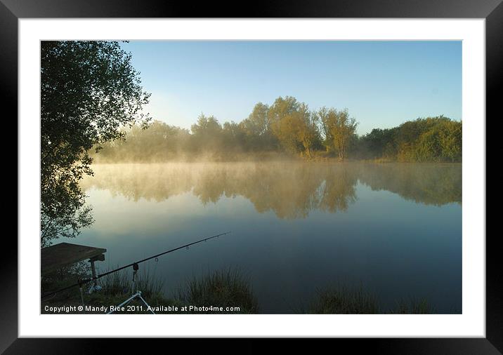 Mist on the water Framed Mounted Print by Mandy Rice