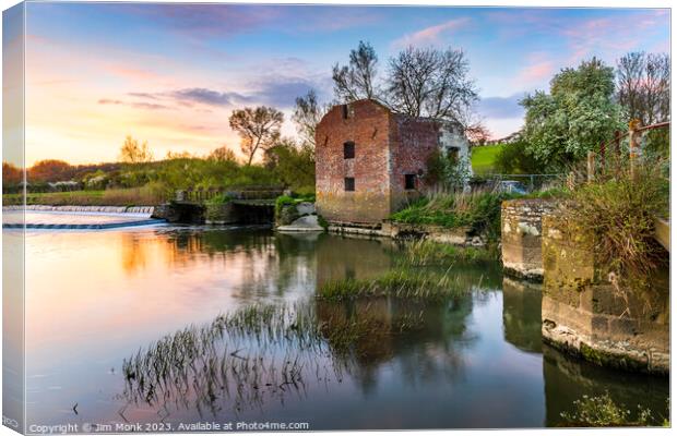 Reflections of an Abandoned Watermill Canvas Print by Jim Monk