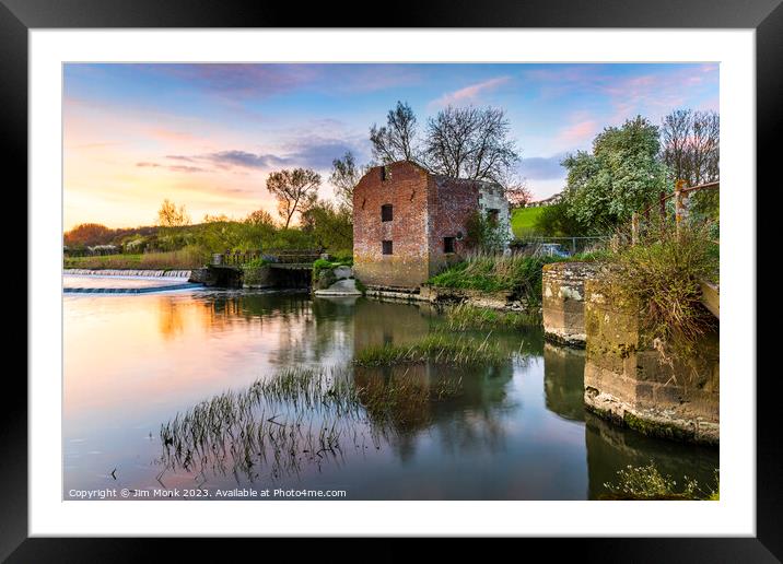 Reflections of an Abandoned Watermill Framed Mounted Print by Jim Monk