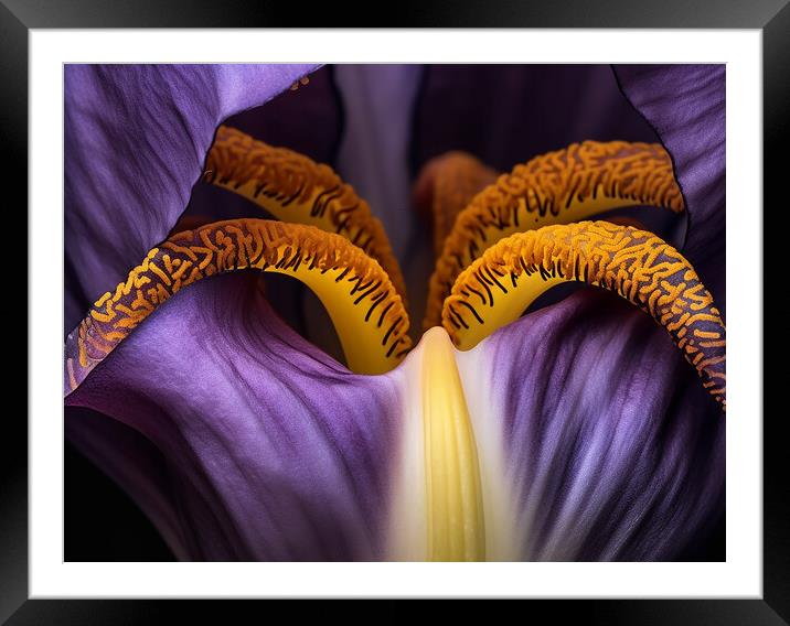 Iris Close Up Framed Mounted Print by Steve Smith