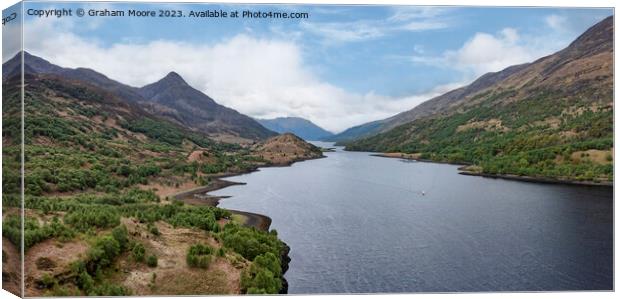 Loch Leven and the Pap of Glencoe Canvas Print by Graham Moore