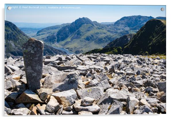 Snowdonia mountain landscape Acrylic by Pearl Bucknall