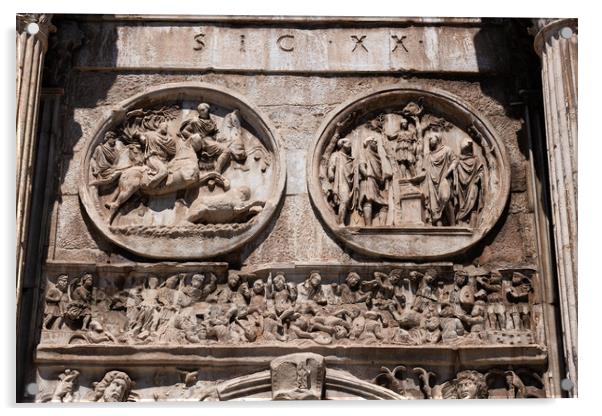 Arch of Constantine Ancient Reliefs Acrylic by Artur Bogacki