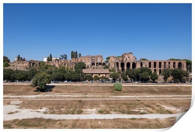 Circus Maximus Palatine Hill Ruins in Rome Print by Artur Bogacki