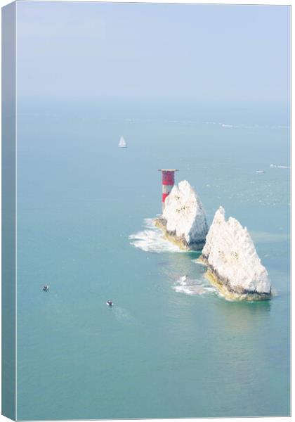The Needles, Isle of Wight Canvas Print by Graham Custance