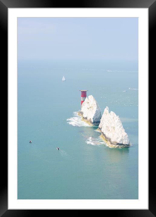 The Needles, Isle of Wight Framed Mounted Print by Graham Custance